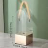 5er-Set Tragbare Klare Plastik-Blumenkästen Transparente Handheld-Rosen-Geschenkbox für Blumenstraußverpackung Kleine Florale DIY-Hülle Taschen