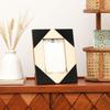 Contemporary Geometric Resin Photo Frame – Black & White