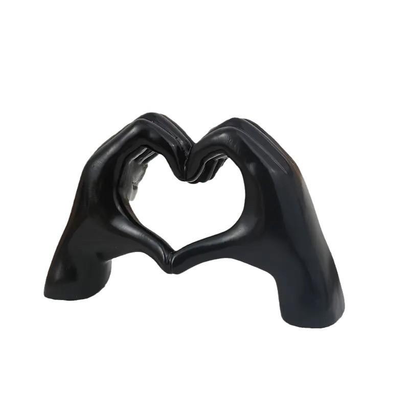 Nordic Minimalist Resin Heart Hand Sculpture For Home Decor Gift For Couples
