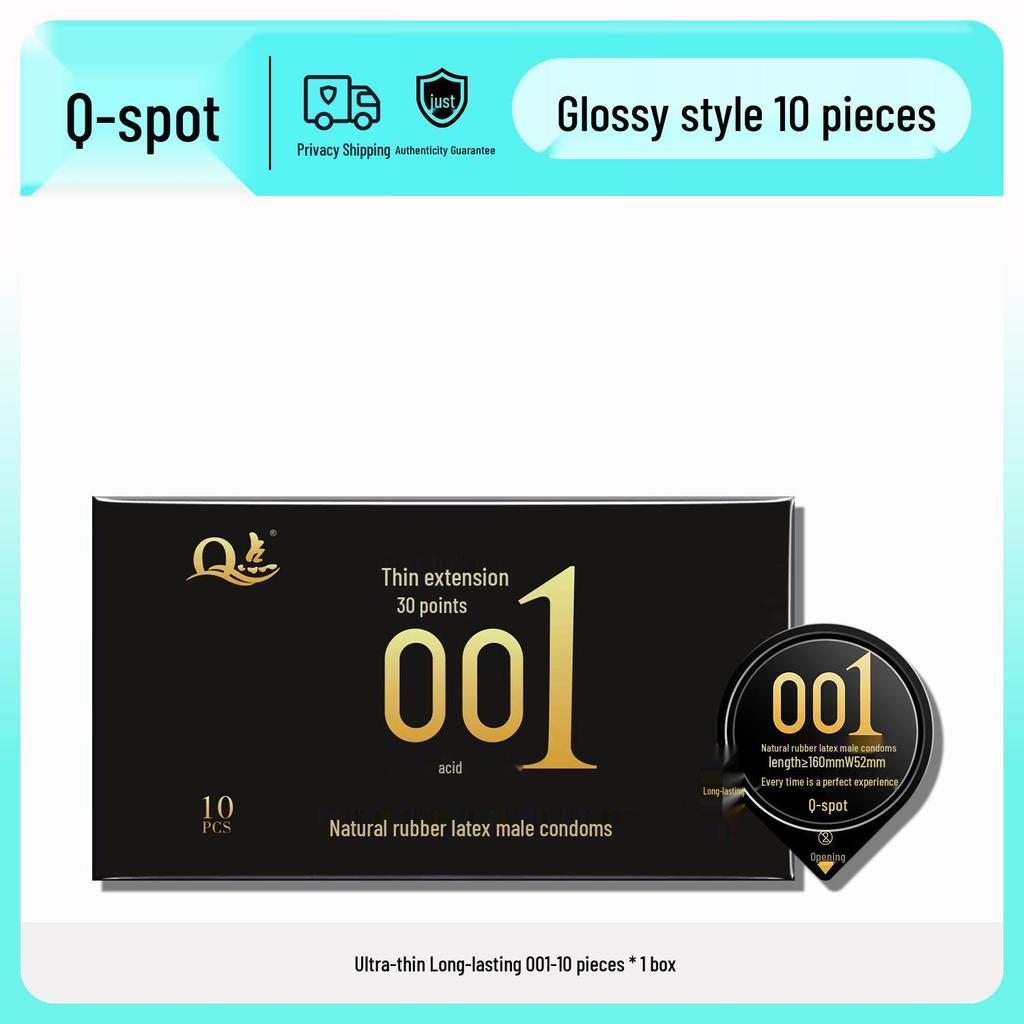 Q Point Ultra-Thin Lubricated Condoms - 10 Count Moisturizing & Safe for Adult Family Planning