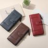 Fashionable New Women's Long Wallet, European and American Fashion Phone Bag, PU Leather Multi Card Carrying Bag