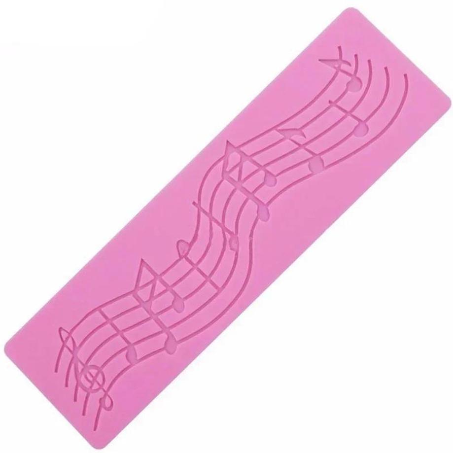 1Pcs Cake Decoration Molds Music Lace Silicone Mold Lace Note Silicone Cake Wedding Cookie Chocolate Silicone Molds Pastry Tools