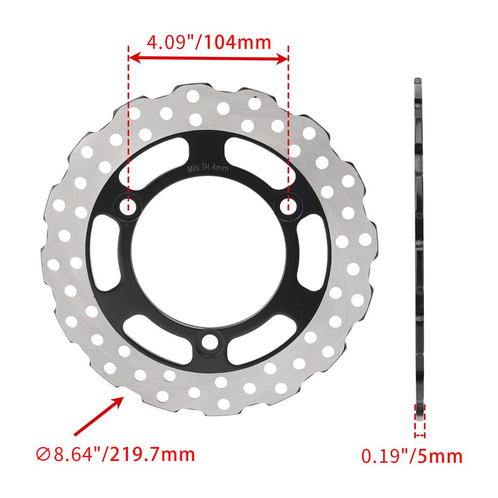 Rear Brake Disc Rotor For Kawasaki Ninja 250R EX250J 2008 2009 2010 2011 2012