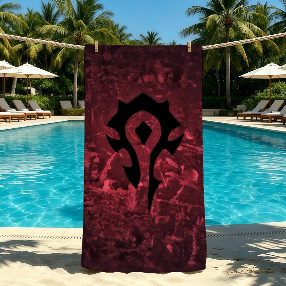 Game W-World of W-Warcraft Towel For Outdoor Camping Beach Towel Super Absorbent Quick-Drying Summer Towel
