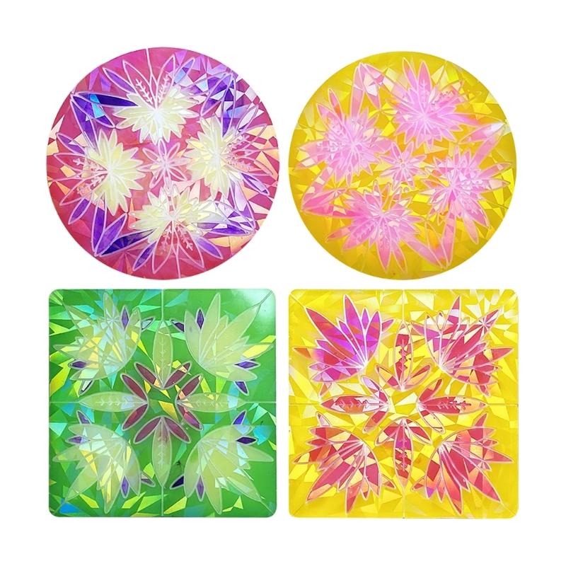 Cup Mat Resin Mold Holographic Coaster Silicone Mold Multi-functional Drink Coasters Epoxy Casting Mold DIY Art Tool