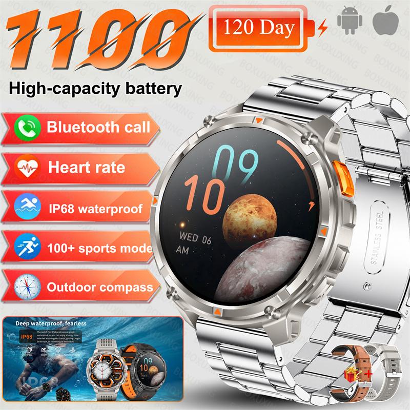 New T-Rex3 Ultra 1100mAh Battery Smart Watch GPS Track Compass IP69K Waterproof Sports tracker Outdoors Military Smartwatches