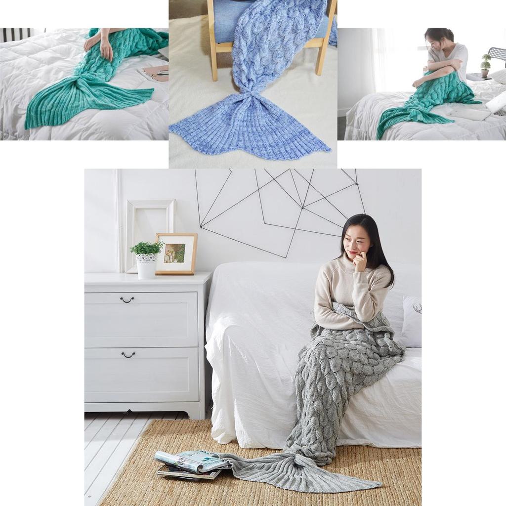 Mermaid Tail Blanket For Teens With Faux Cashmere Material Cozy Gift For Spring And Autumn Use
