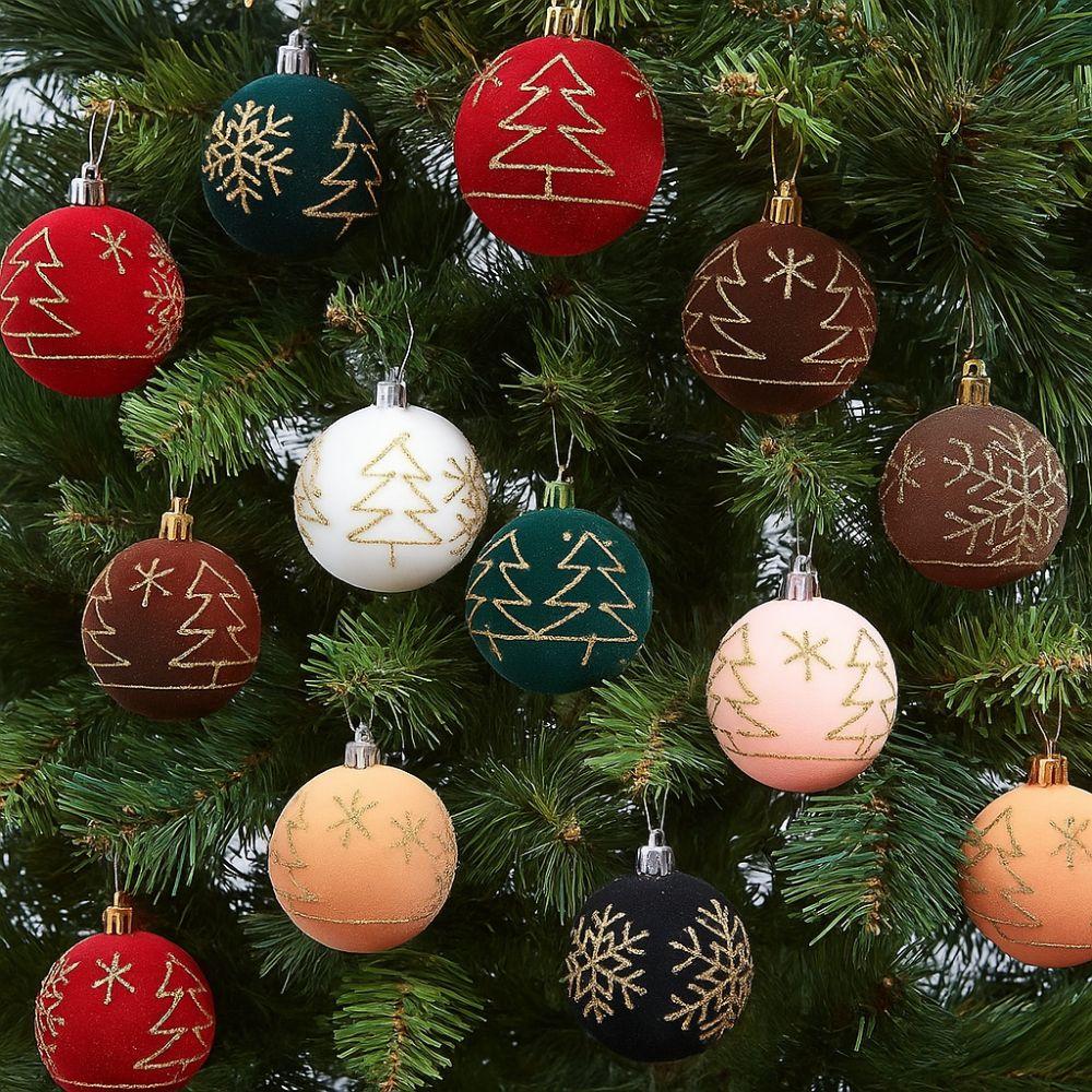 6CM Christmas Ball Ornaments Luxury Christmas Tree Decoration  Party Decoration
