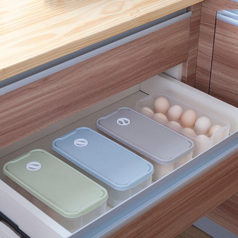 Plastic Egg Storage Box Airtight Egg Tray Simple Egg Storage Containers  Refrigerator