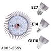 Full Spectrum Cfl LED Grow Light Lampada E27 E14 MR16 GU10 IR UV Indoor Plant Lamp Flowering Hydroponics System Garden AC85-265V