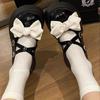 Parte inferior de muffin jk japonês irmã doce laço sapatos de couro pequenos feminino 2025 verão novo fofo plataforma cabeça grande sapatos Mary