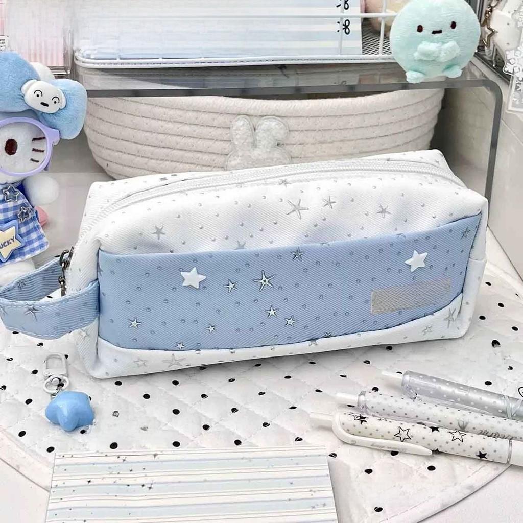 Student Fabric Pencil Case With Large Capacity And Simple Design For School Supplies