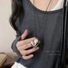 Personality Retro Design Irregularity Heart Pendant Necklace for Women Cute Cool Adjustable Leather Rope Korea Jewelry Y2K Gift