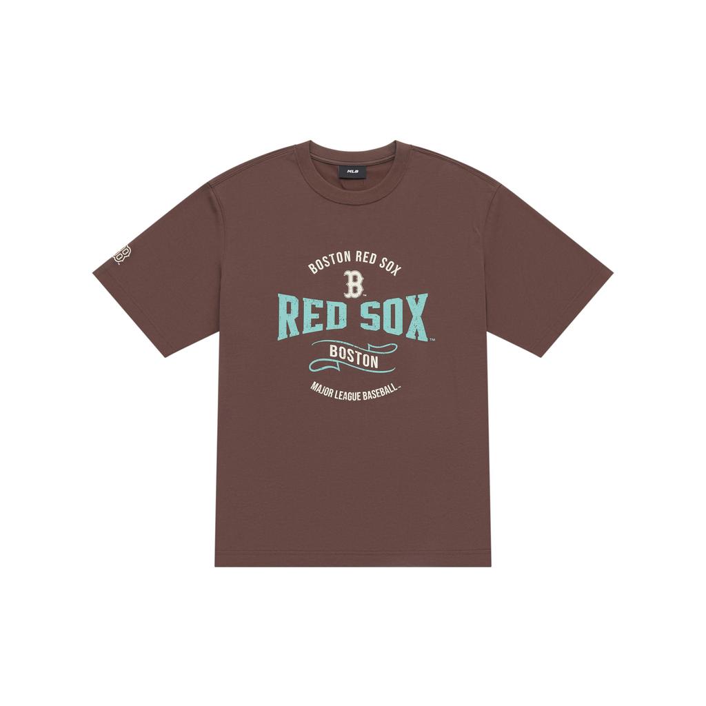 MLB Preppy Style Collection Boston Red Sox SS25 T Shirt Men's Brown 3ATSV0653-43BRS