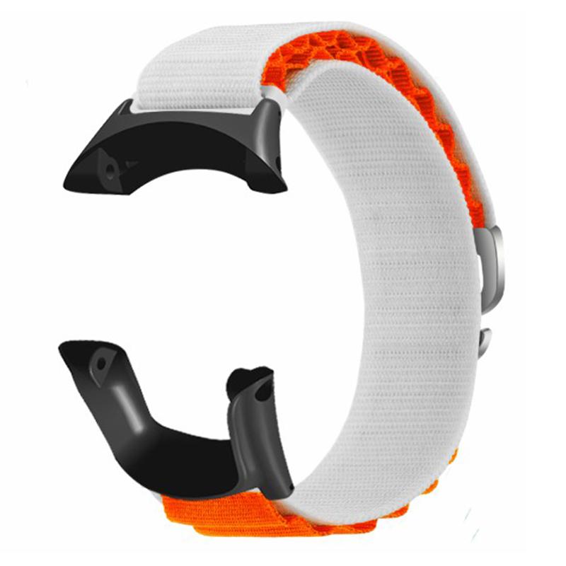 

For Sunnto Ambit 3/Ambit 3 Sport/Ambit 3 Run Peak Loop Nylon Bands Sport Nylon Replacement Strap White Orange