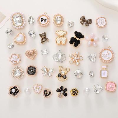 Çinko Alaşımlı İnci Çiçek Sabo Aksesuarları - Kendin Yap Ayakkabı Tokası Dekorasyonu