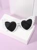 New In Luxury Fine Shimmering Love Pearl Sun Glasses Women Heart Glasses Casual Bling Sunglasses Lentes  Mujer