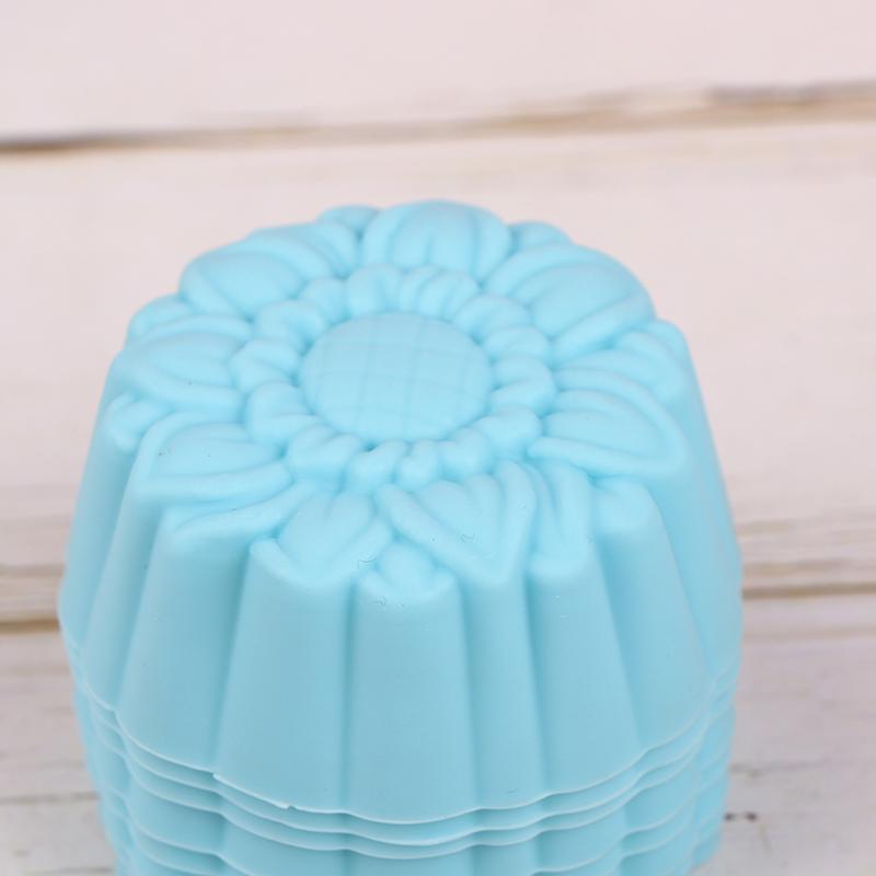 6ks 5cm slunečnicová forma na pudink Forma na muffiny, silikonové formy Příslušenství
