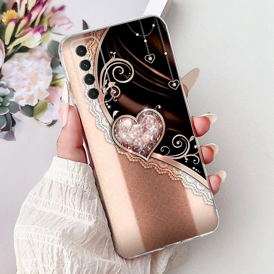 For Huawei Y7a Case PSmart 2021 Cute Cat Fashion Painted Cover Soft Slim Phone Case For Huawei P Smart 2021 Y 7a HuaweiY7a Shell