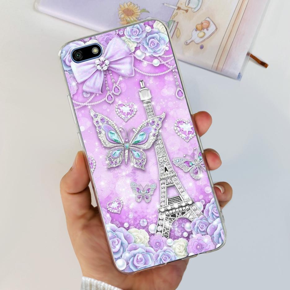 For Huawei Y5 Lite 2018 Case DRA-LX5 Luxury Painted Back Cover Clear Silicone Soft Phone Case For Huawei Y5 Prime Y 5 2018 Shell