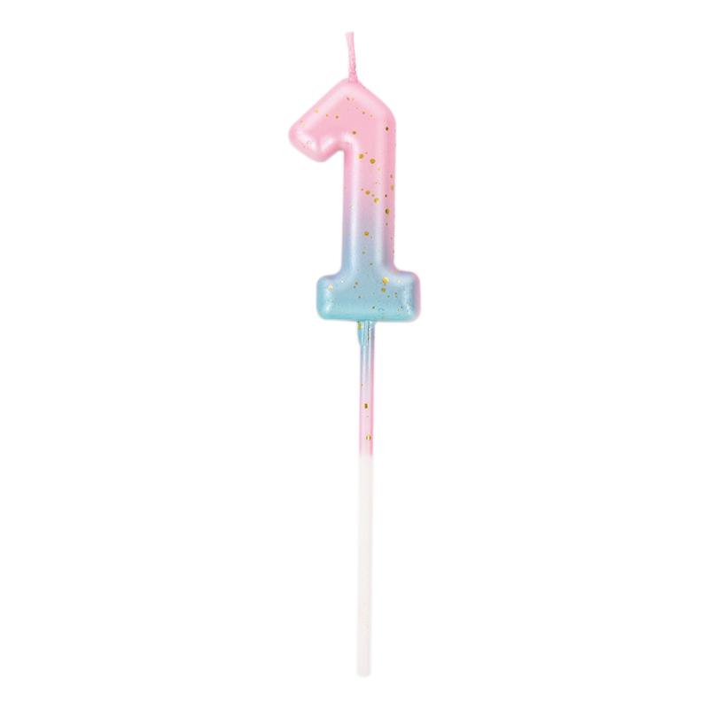 

0-9 Numbers Birthday Cake Candle Toppers for Kids Girl Boy Baby 1st Birthday Party Cake Decoration DIY Baking Tools Supplies