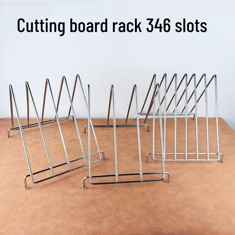 

Stainless Steel 3-Slot Chopping Board and Pot Lid Holder