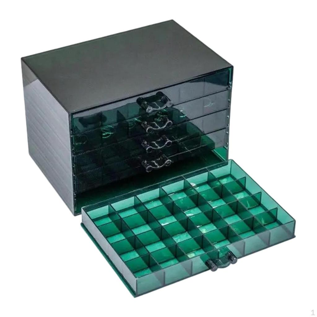 Schmuckorganizer Nail Art Aufbewahrungsbox 120 Fächer Fach Displaykoffer für Glitzer Ringe