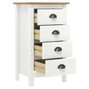 VidaXL Buffet Commode Dressoir avec 4 Tiroirs Armoire de Rangement Meuble de Rangement Armoire Latérale Blanc 46x35x80 cm 288914