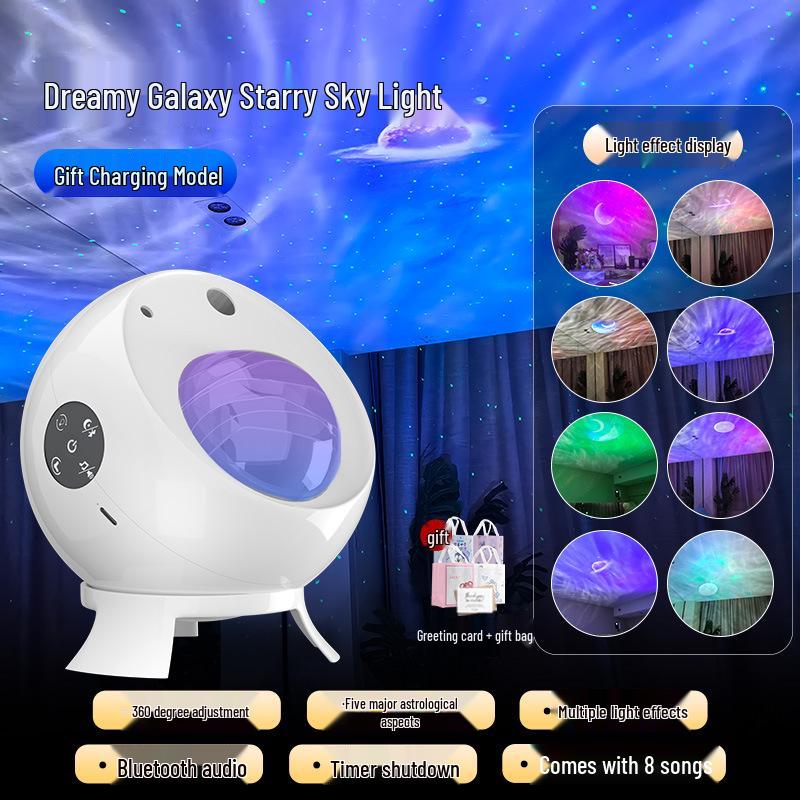 Starry Sky Bluetooth Speaker & Projector: USB Atmosphere Light for Bedroom, Music, Birthday & Holiday Gifts.