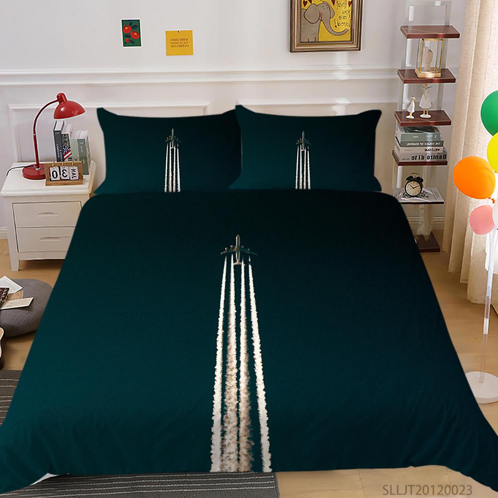 3D Deluxe sada ložního prádla Povlak na přikrývku a povlak na polštář se vzorem vozidla 2 nebo 3 kusy na loď nebo na kolo Potištěné v plné velikosti, pratelné a pohodlné povlečení