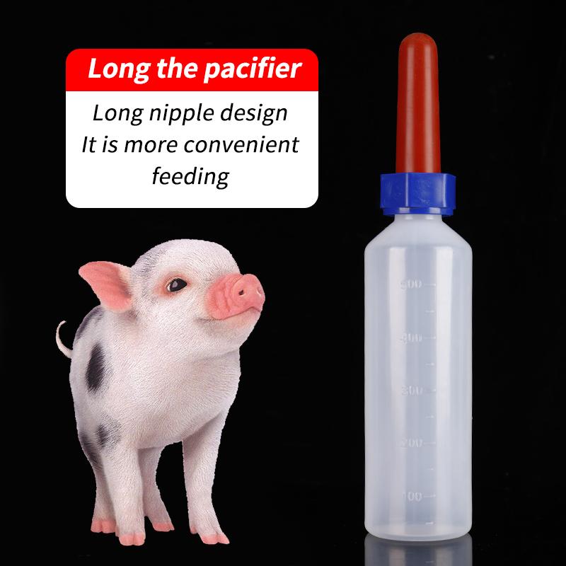 250ml/500ml Lamm-Melkflasche Zitze Tränker Schaf Kalb Ferkel Fütterungsflasche mit Zitze Nutztiere Fütterungszubehör 1 Stück