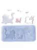 Silicone Drip Glue Molds Cute Animal Shape Silicone Mold  Crafts Moulds Easy to Clean Jewelry Hand-Making Accessories