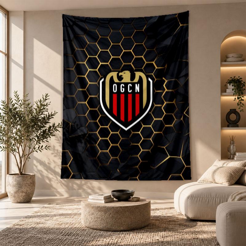 Decorative Tapestry,OGC Nice FC Printed Wall Art, Lightweight Wall Hanging For Bedroom Background