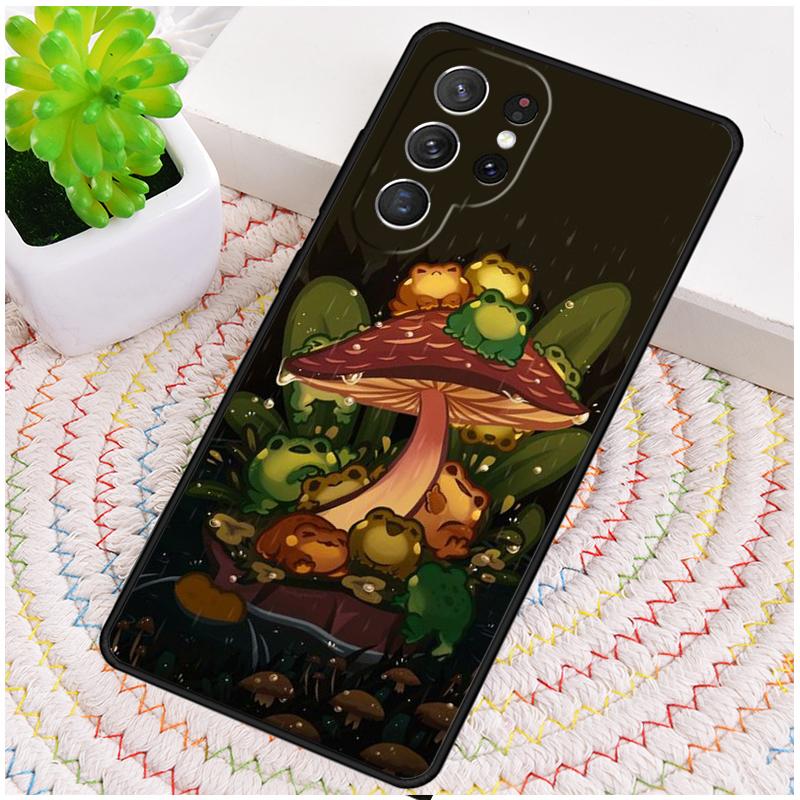 Frog Mushroom Cottagecore Phone Case for Samsung Galaxy Note 10 Pro S26 Ultra S23 S24 FE S25 S21 S22 PLUS Shockproof Cove