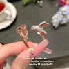 Princess On The Run Pink Gemstone Bird Ring, Papalacha, 18K Gold Powder Topa Rose Zircon Ring