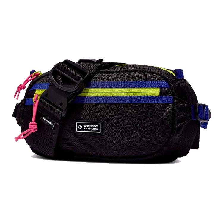 

New Converse Transition Sling Polyester Fanny Pack Regular Unisex Black & Multicolor 10022098-A05 27.9*6.1*17.0CM