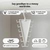 Space Saving V Shaped Hanger Rotatable Hat Rack Portable Multi Hook Organizer