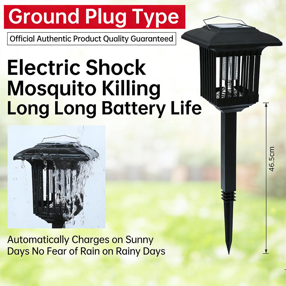 1 Pcs Solar Bug Zapper Outdoor Indoor Waterproof Mosquito Killer Lamp with White and UV Light Portable Cordless Mosquito Insect 0-5W