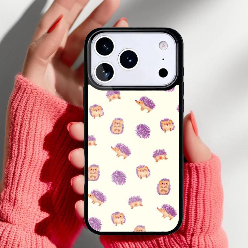Kawaii Little hedgehog colored Phone Case for iPhone 17 16 15 14 13 Pro Max Back Cover for 12 11 Pro Coque