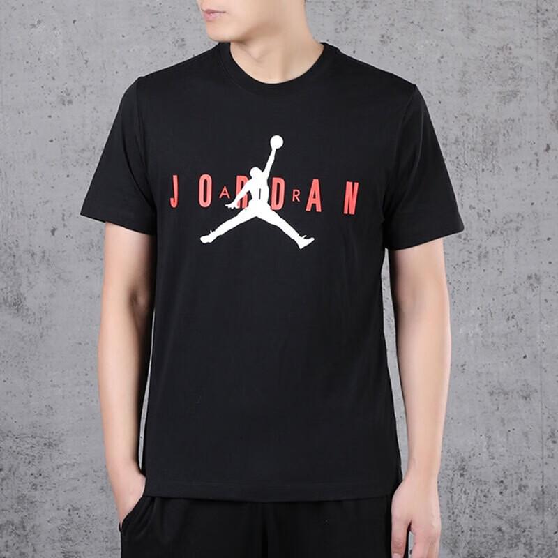 Jordan Classic Logo Casual Sports Short Sleeve T-Shirt Men Tops Black CK4213-010