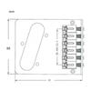 6 String Saddle Volume Control Bridge Plate for Fender Tele Electric Guitar