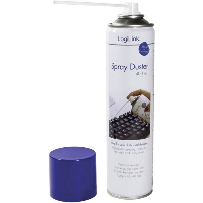 Sprayduster - LogiLink - 400 ml - Gaz comprimé - Flammable - Contrôle de débit