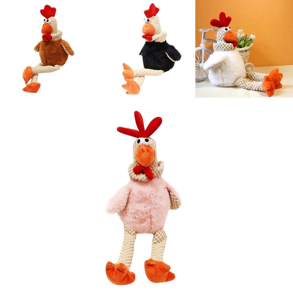 Cuddly Chicken Run Plush Toy Soft Cartoon Animals Pets Chewing Doll