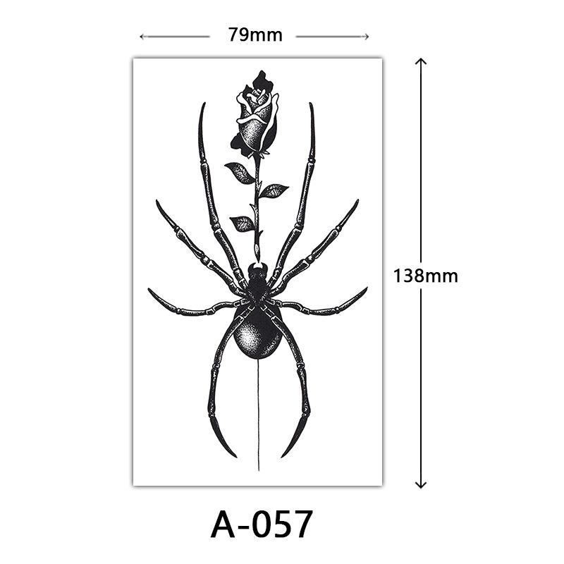 Halloween Tattoo Sticker, Skull Reaper Sickle, Black Bat Tombstone Pumpkin Tattoo