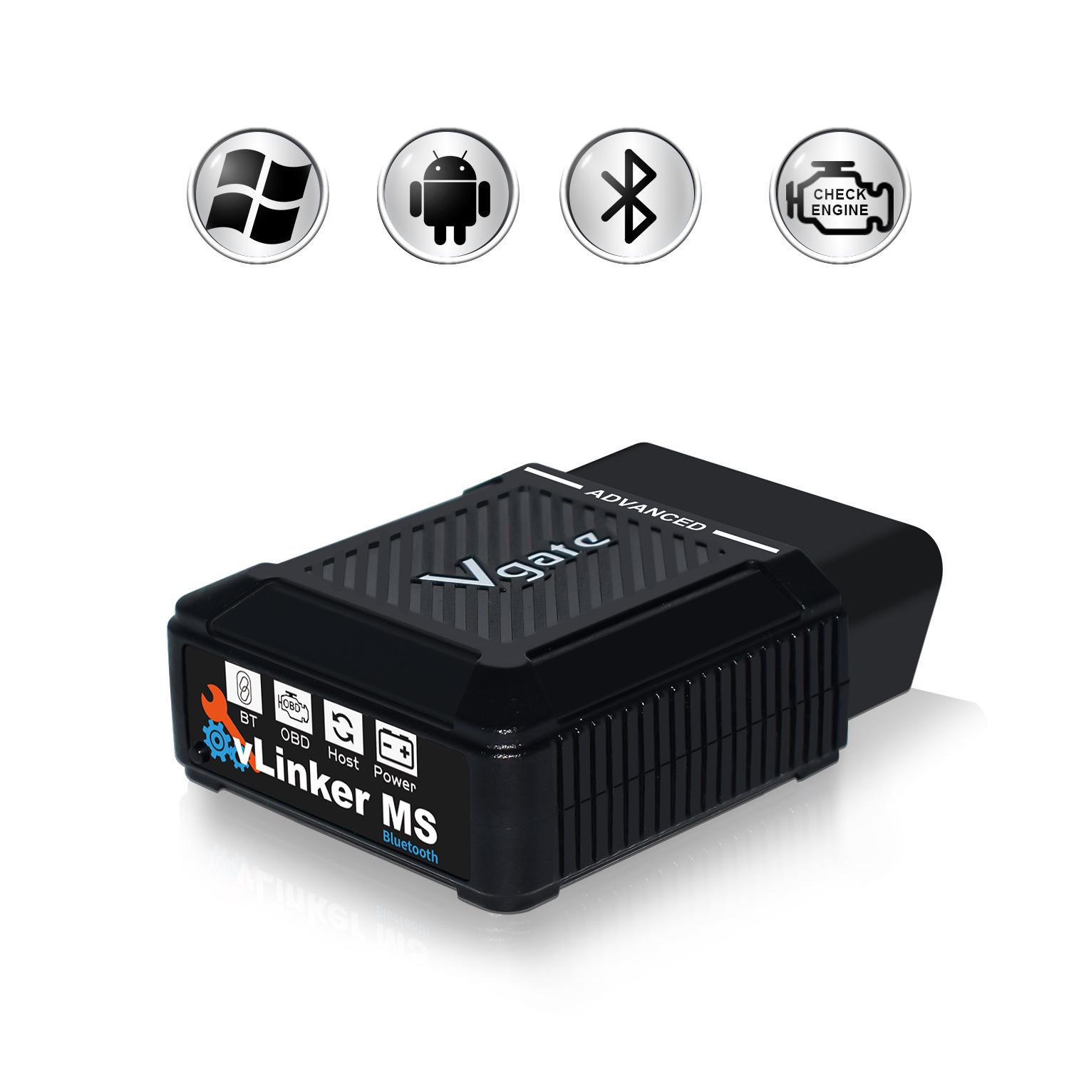

Vgate vLinker MS Bluetooth, 12V/24V, Apple MFI Certified.