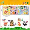 8 Pictures/set of Animal Face Change Stickers Cartoon Cute Children Reward Puzzle DIY Creative Early Education Puzzle Stickers
