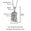 Fashion Hip Hop Diamond Portrait Pendant Necklace Men's Personality Sweater Chain Night Club Men