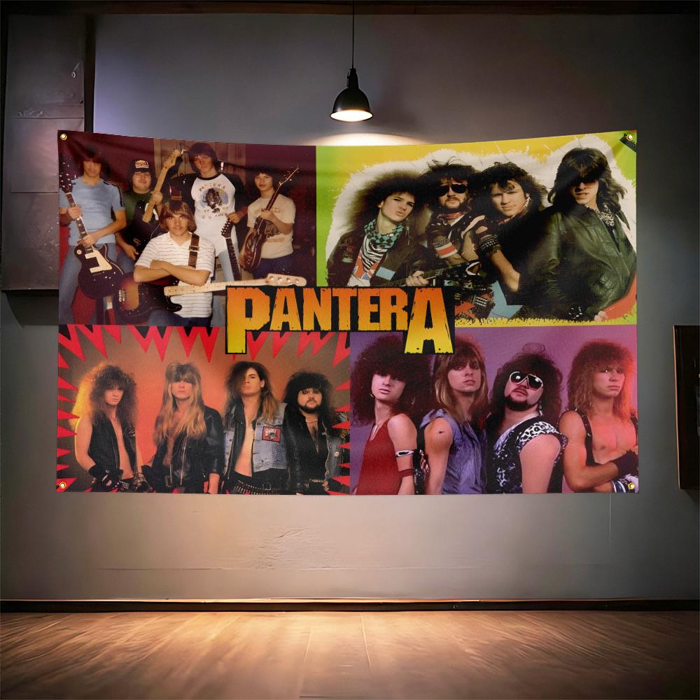 Rock Music Flag 3x5ft For Pantera Band Fans Banner Hd Print Brass Grommet Garage Bedroom Living Room Dorm Wall Decor Tapestry