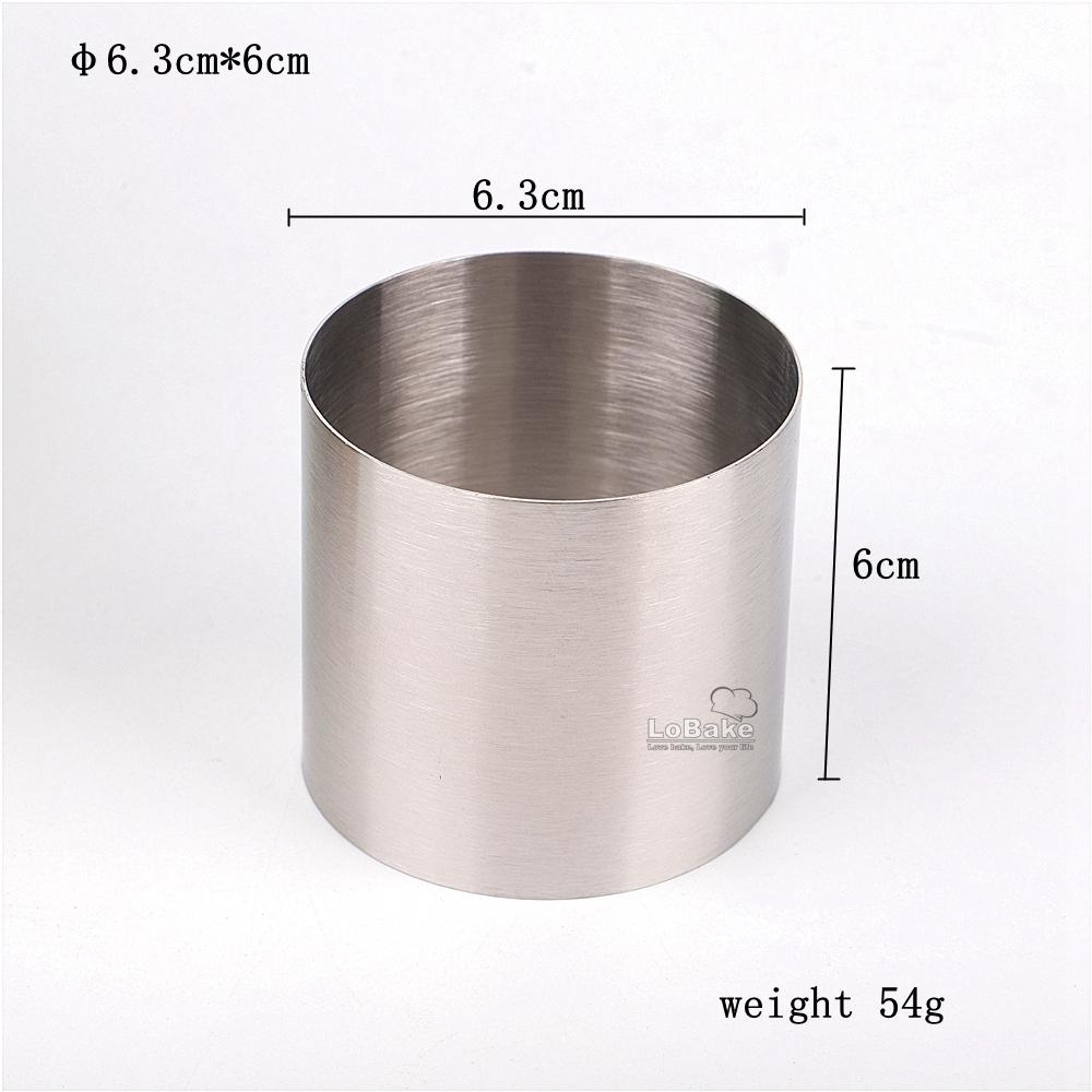10pcs/lot Diameter 5cm 6.3cm round shape various height stainless steel mousse cake ring mini tiramisu molding cutter DIY baking