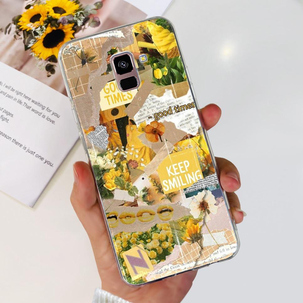 For Samsung Galaxy A8+ A8 Plus Case New Butterfly Flower TPU Soft Silicon Cover For Samsung A8+ 2018 SM-A730F Phone Case Funda